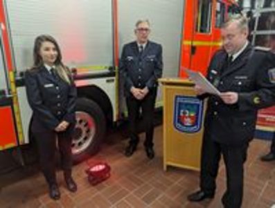 Feierlichkeit im Feuerwehrhaus